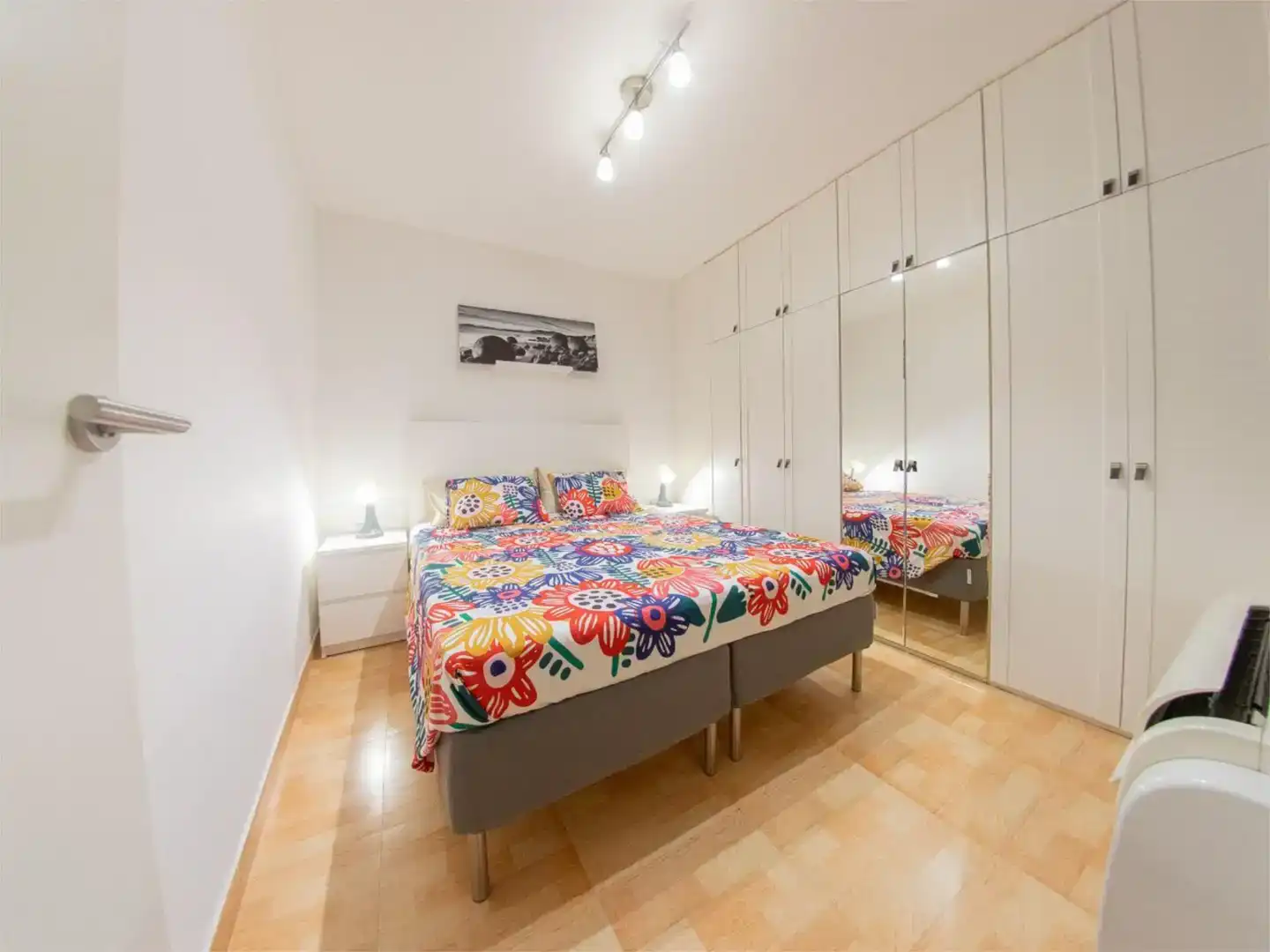 Schlafzimmer von Wohnung zur Miete in Cornellà de Llobregat mit Klimaanlage und Möbliert