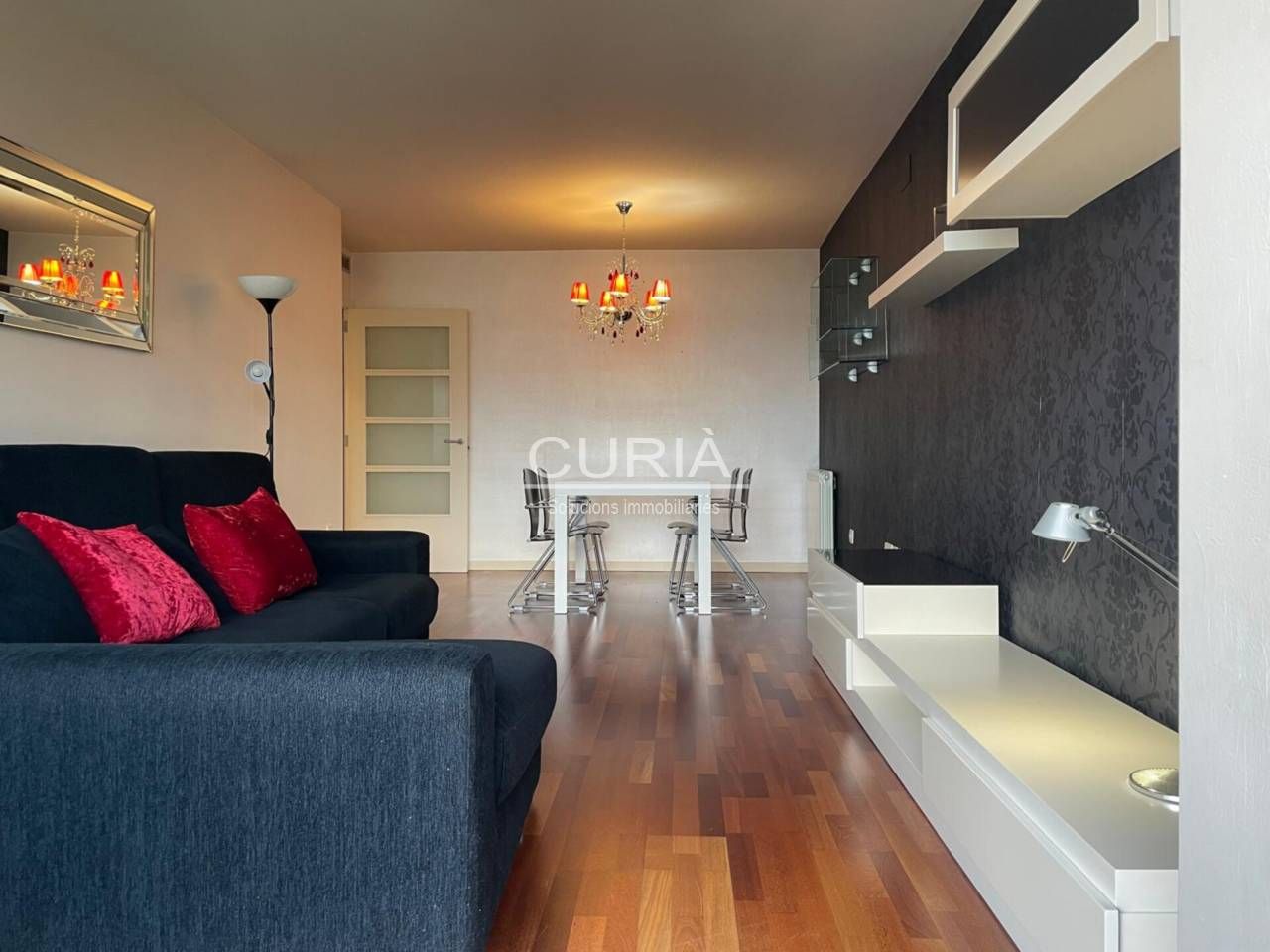 Sala d'estar de Pis de lloguer en  Lleida Capital amb Aire condicionat, Calefacció i Parquet