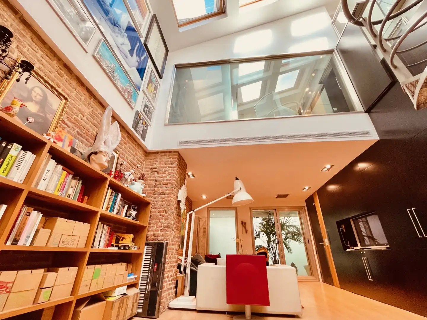 Wohnzimmer von Maisonette zur Miete in Madrid mit Klimaanlage, Heizung und Möbliert
