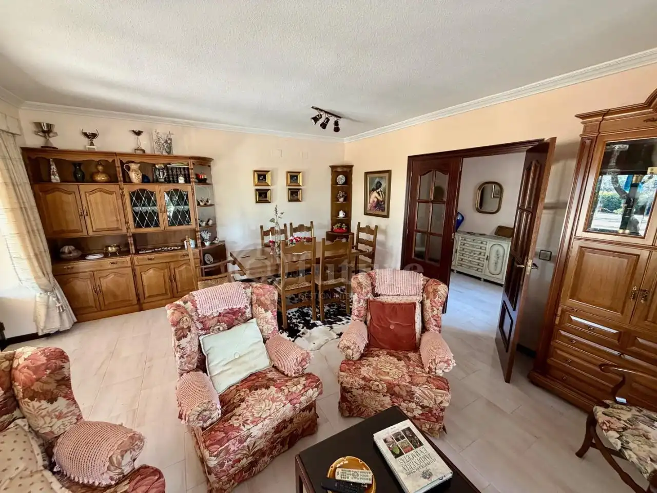 Sala d'estar de Casa o xalet en venda en Galindo y Perahuy amb Calefacció, Jardí privat i Piscina