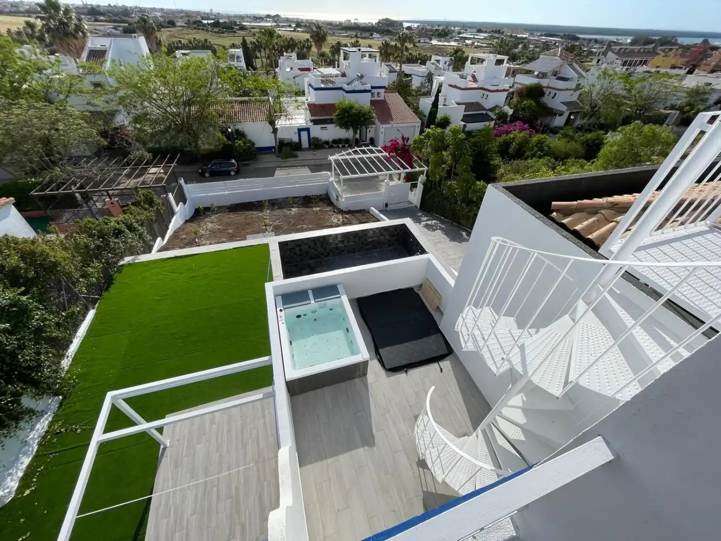 Terraza de Casa o chalet de alquiler en Sanlúcar de Barrameda con Aire acondicionado, Jardín privado y Terraza
