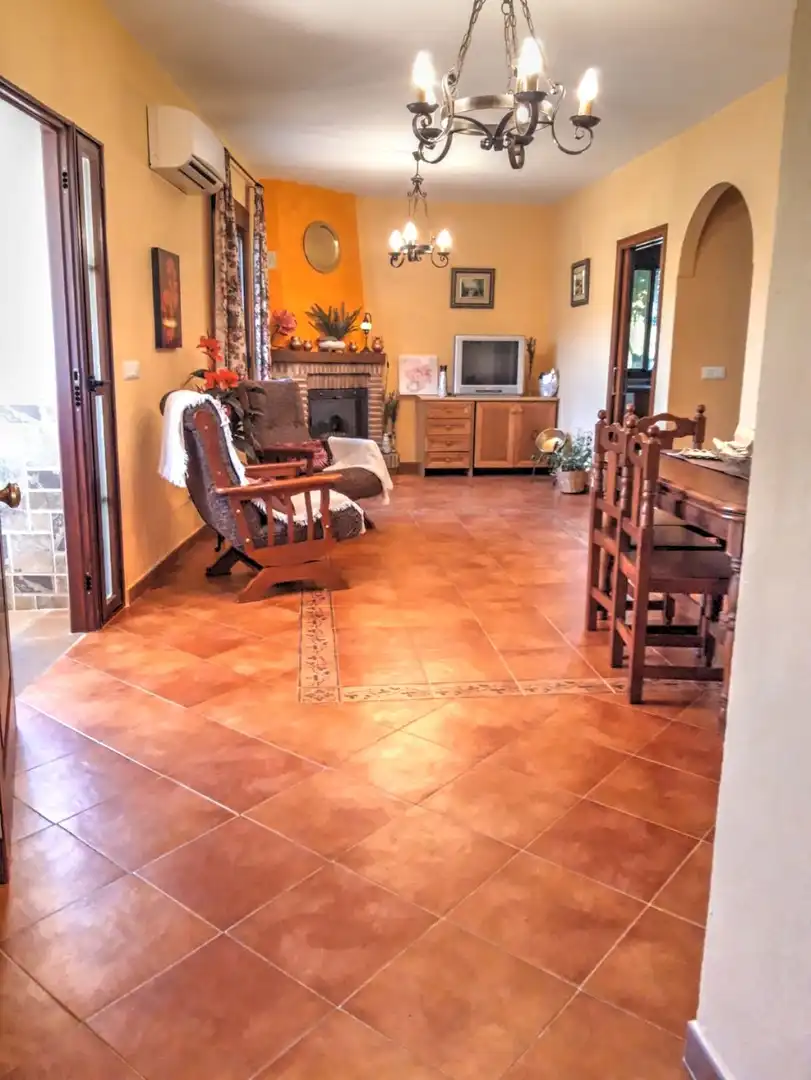 Sala de estar de Finca rústica en venta en Benamargosa con Aire acondicionado, Jardín privado y Terraza