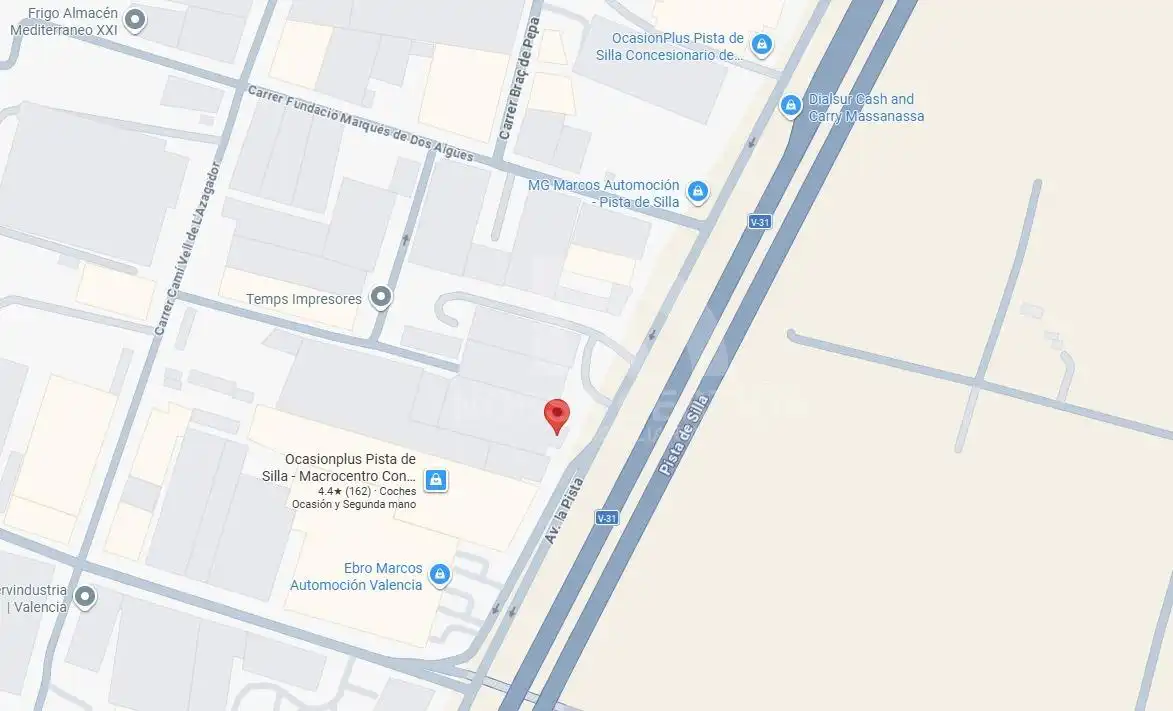 Außenansicht von Fabrikhallen zur Miete in Massanassa