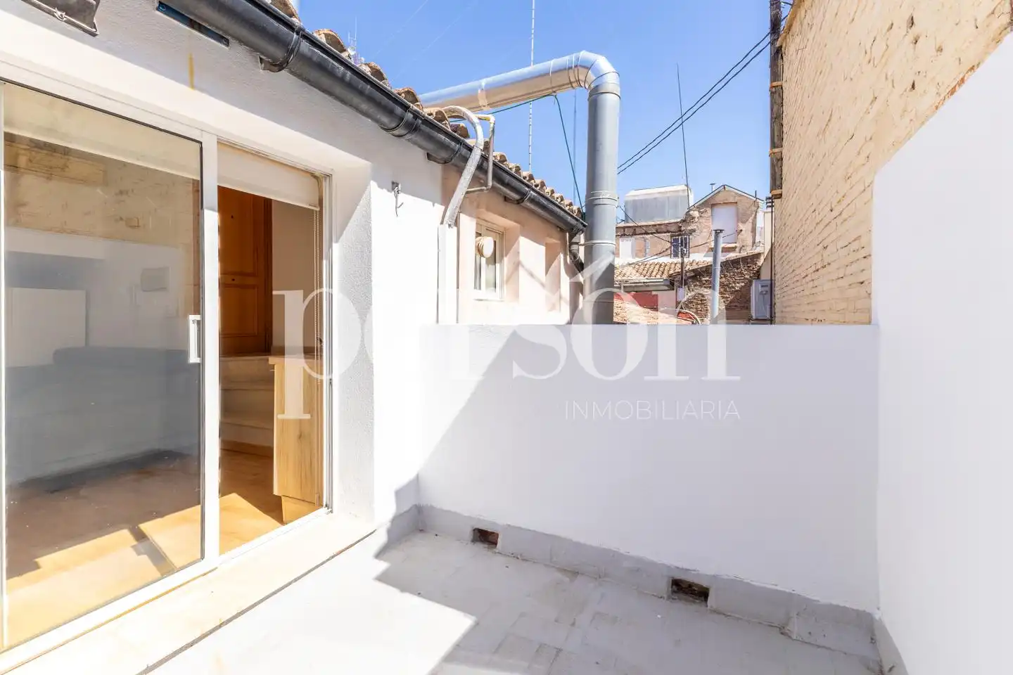 Balcony of Study for rent in Valencia  with Air Conditioner, Parquet flooring and Terrace