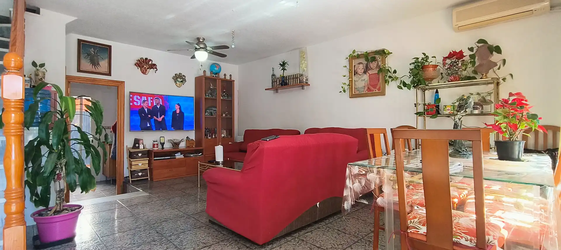 Sala de estar de Casa adosada en venta en Mazarrón con Amueblado