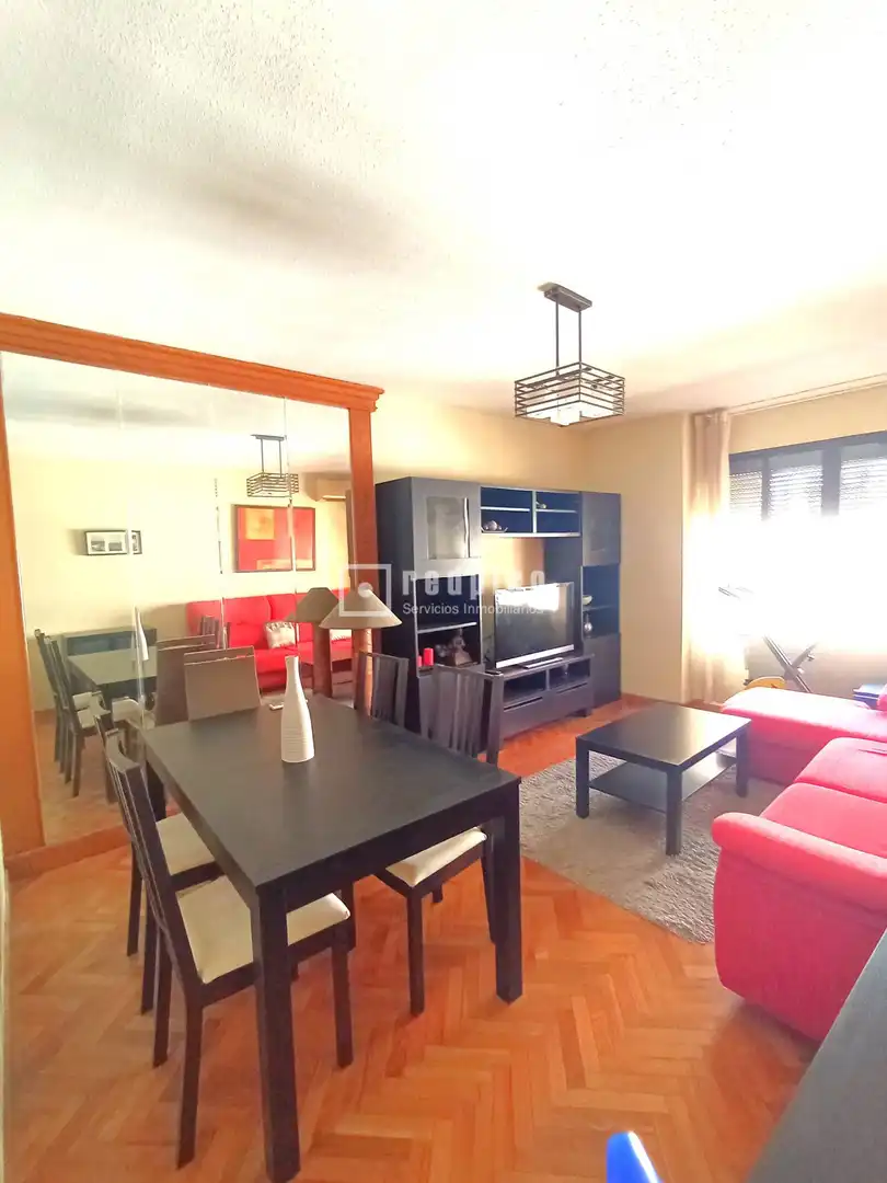 Sala d'estar de Apartament de lloguer en Madrid amb Aire condicionat, Parquet i Moblat