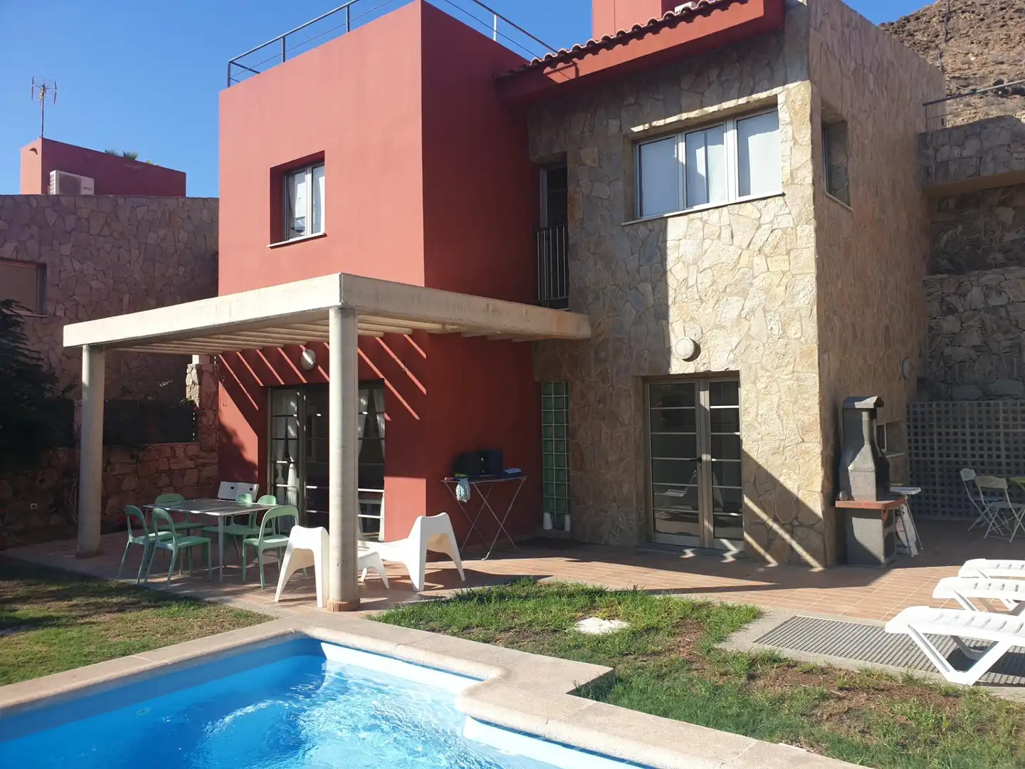 Piscina de Casa o chalet en venta en Mogán con Aire acondicionado, Jardín privado y Terraza