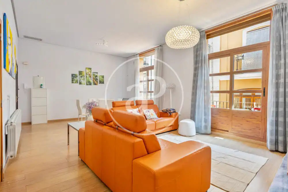 Wohnzimmer von Wohnung zur Miete in Valencia mit Klimaanlage, Heizung und Möbliert