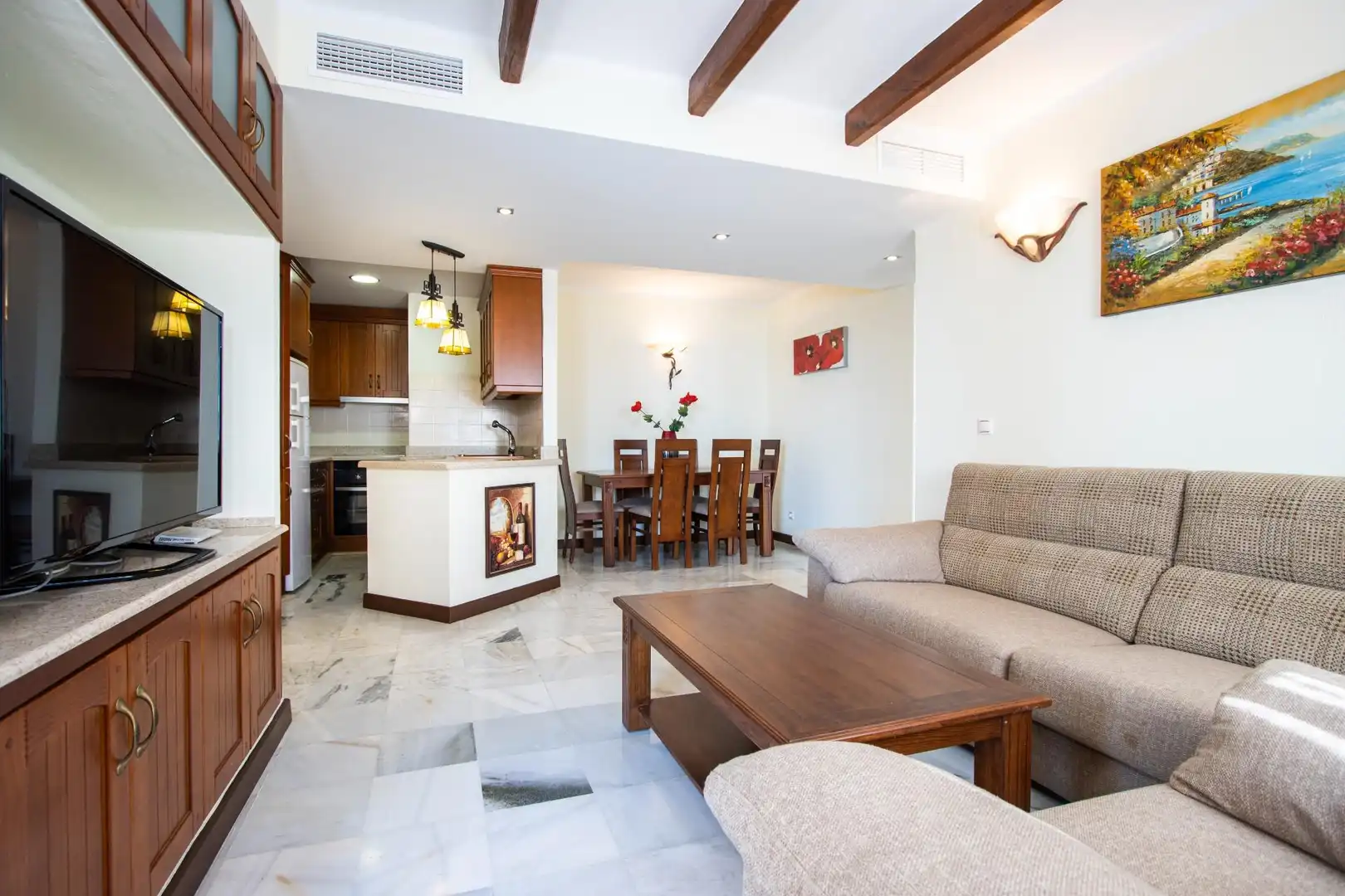 Sala d'estar de Apartament en venda en Torrevieja amb Jardí privat, Terrassa i Balcó