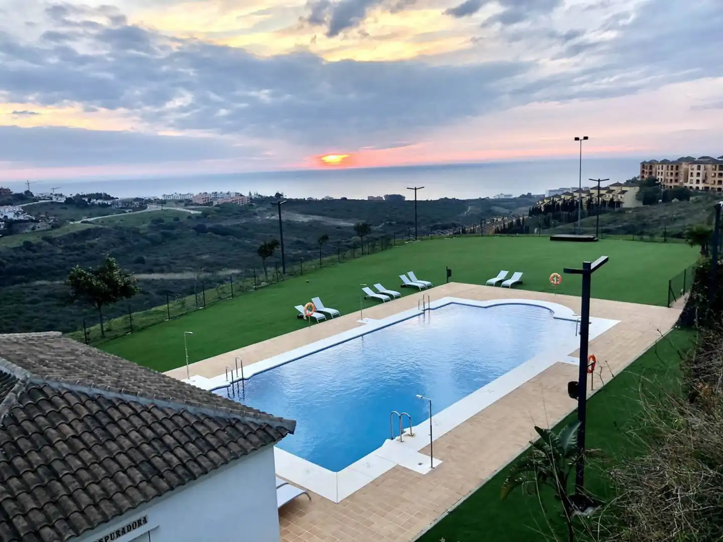 Swimming pool of Ground floor for sale in Manilva  with Air Conditioner, Terrace and Swimming Pool