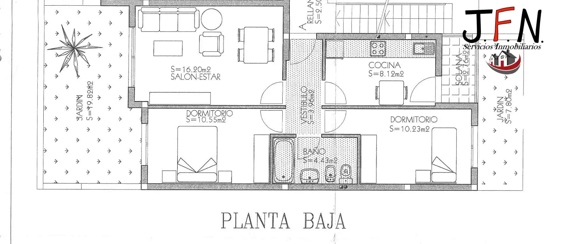 Ground floor for rent in Antigua  with Furnished, Alarm and Community pool