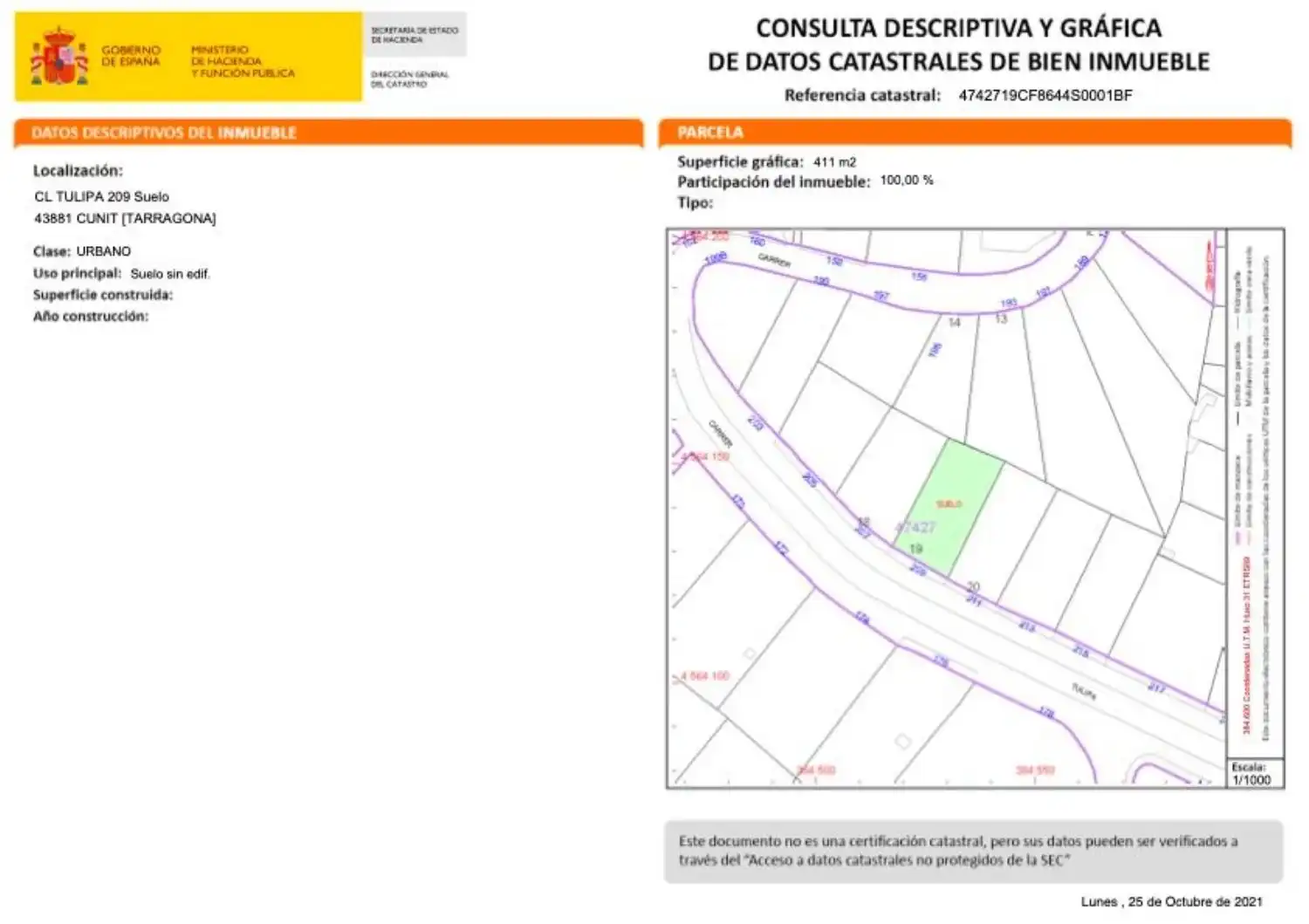 Terreny residencial en venda a Costa Cunit - Els Jardins - Els Rosers, imagen 4