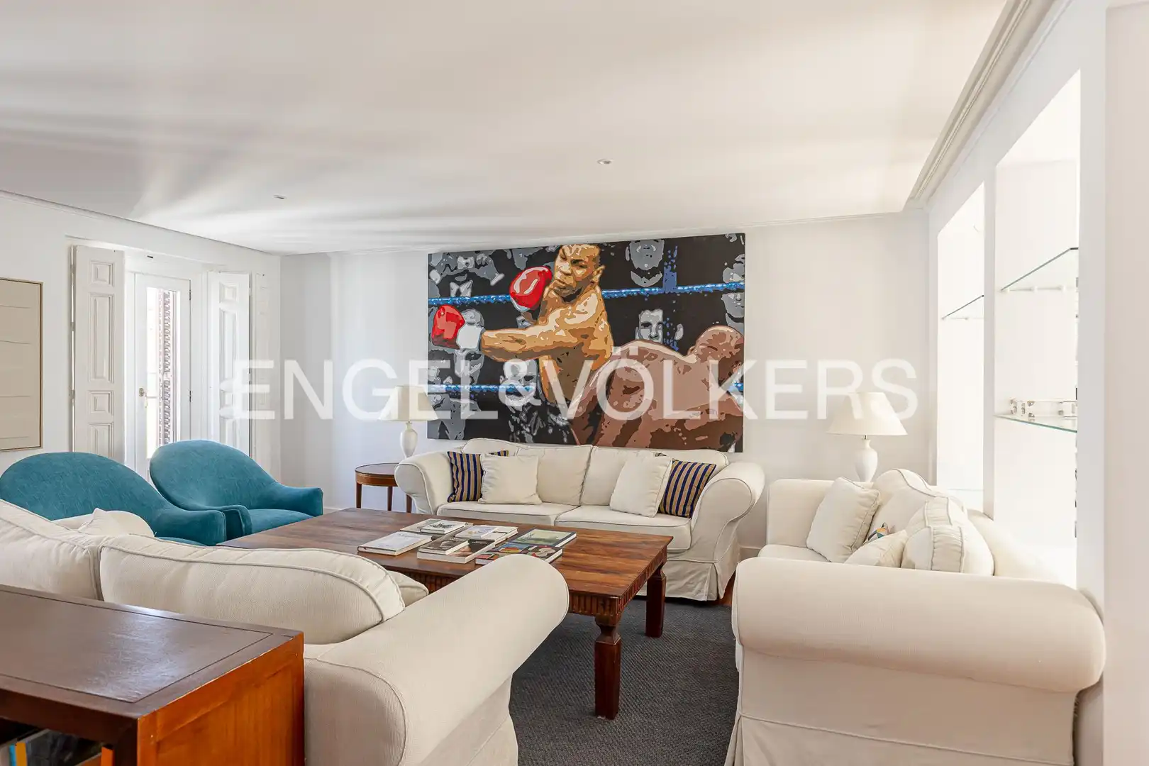 Living room of Flat for rent in Madrid  with Air Conditioner, Heating and Balcony