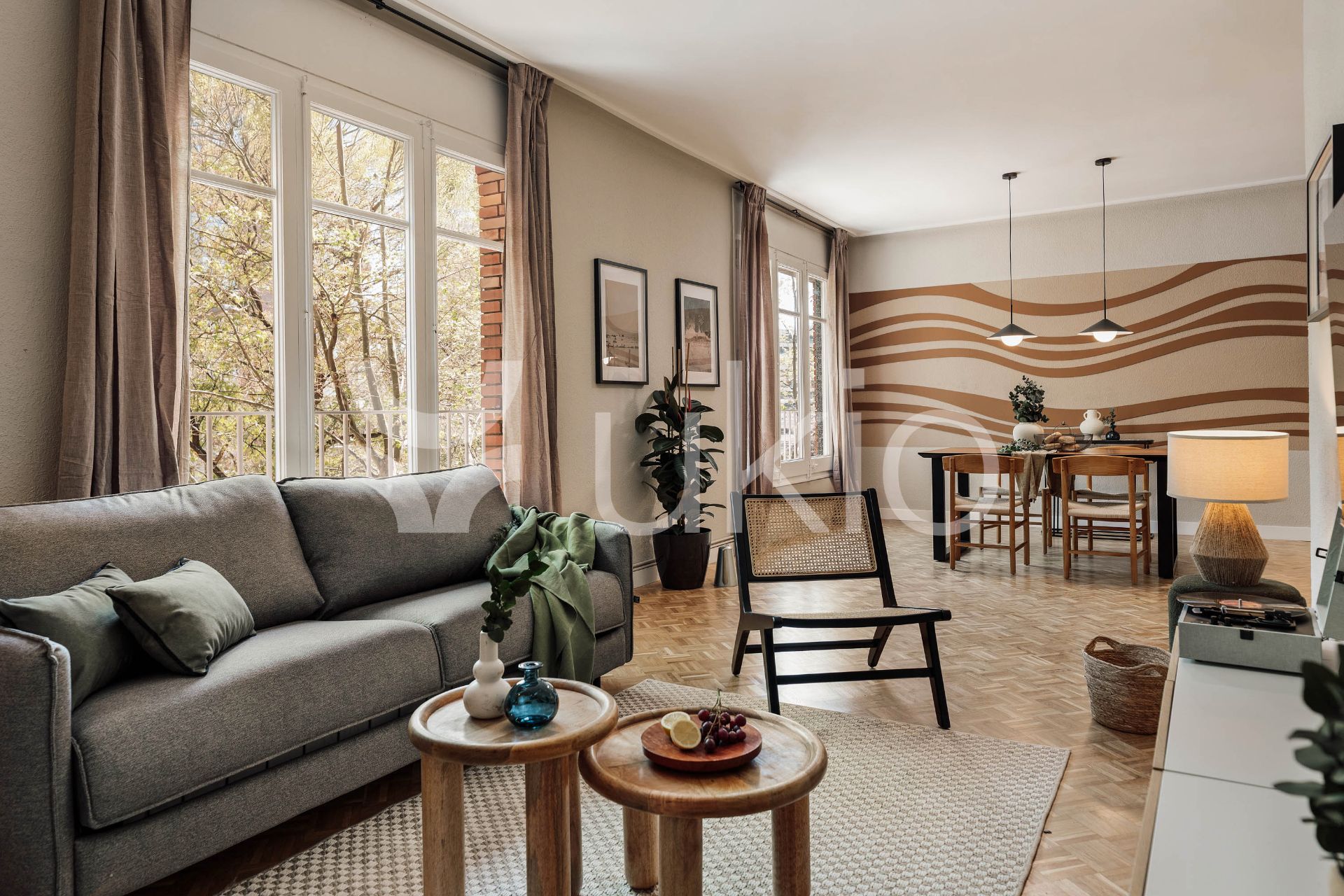 Living room of Apartment to rent in  Barcelona Capital  with Air Conditioner, Heating and Furnished