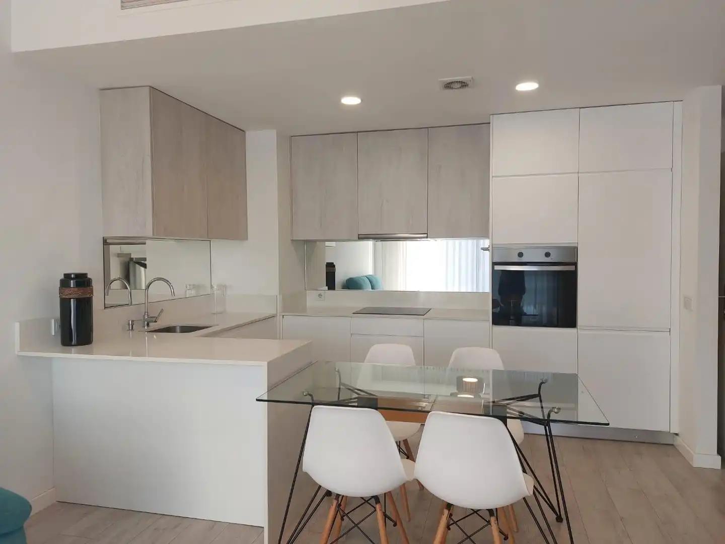 Küche von Wohnung zur Miete in Málaga Capital mit Terrasse, Möbliert und Ofen