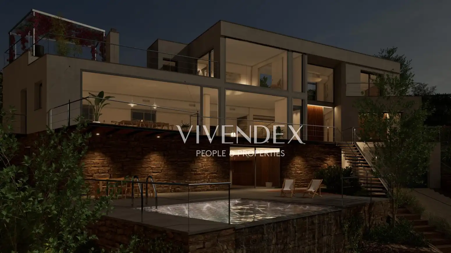 Vista exterior de Casa o chalet en venta en Sant Esteve Sesrovires con Calefacción, Terraza y Piscina