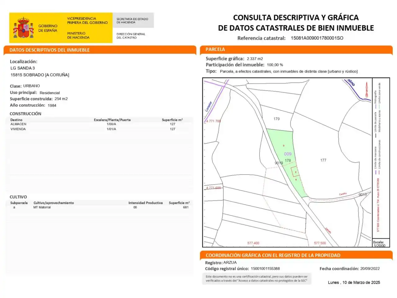 Casa o chalet en venta en Calle SANDÁ, 3, Sobrado (A Coruña)
