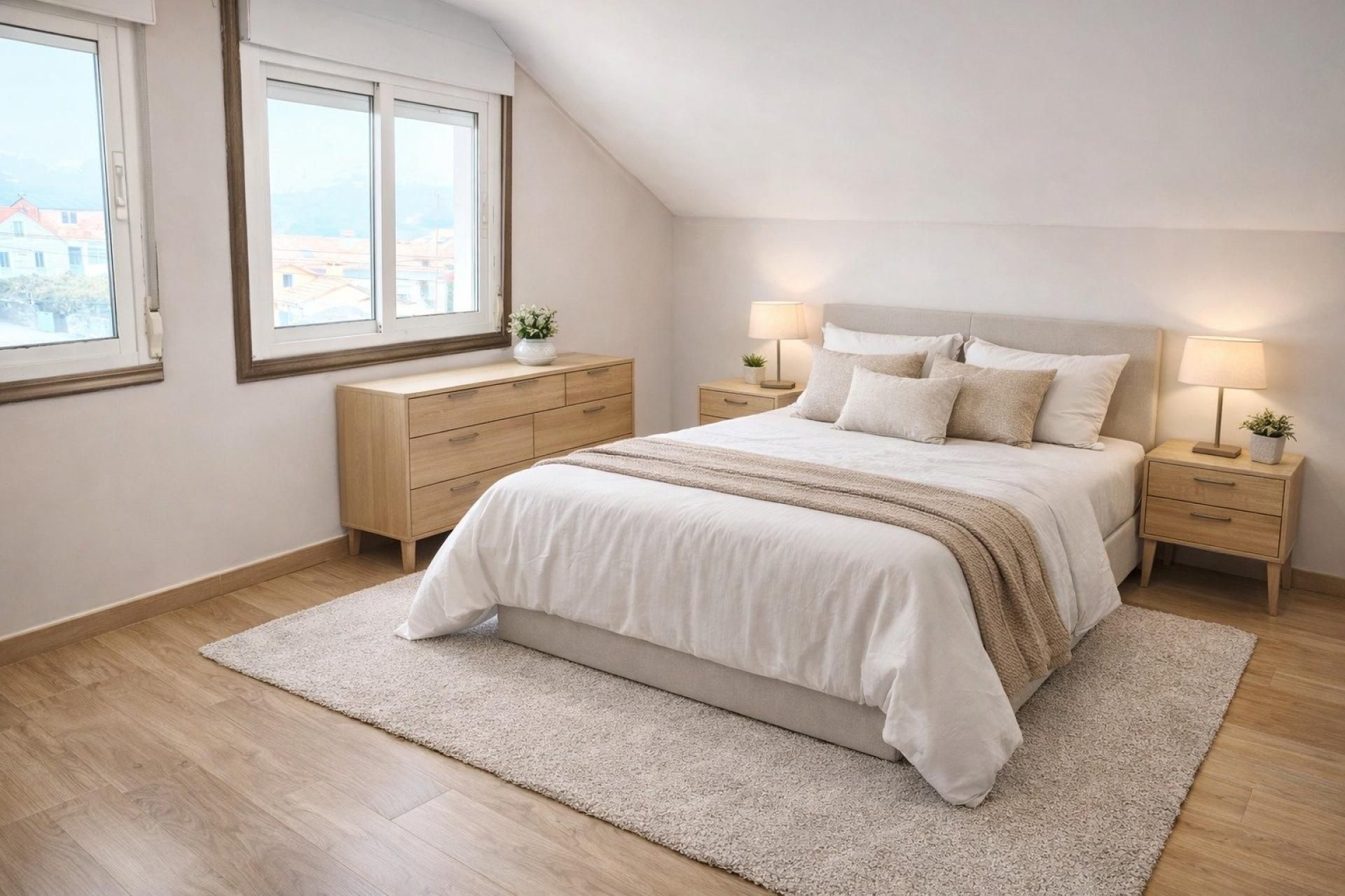 Dormitori de Casa adosada en venda en Baiona amb Calefacció