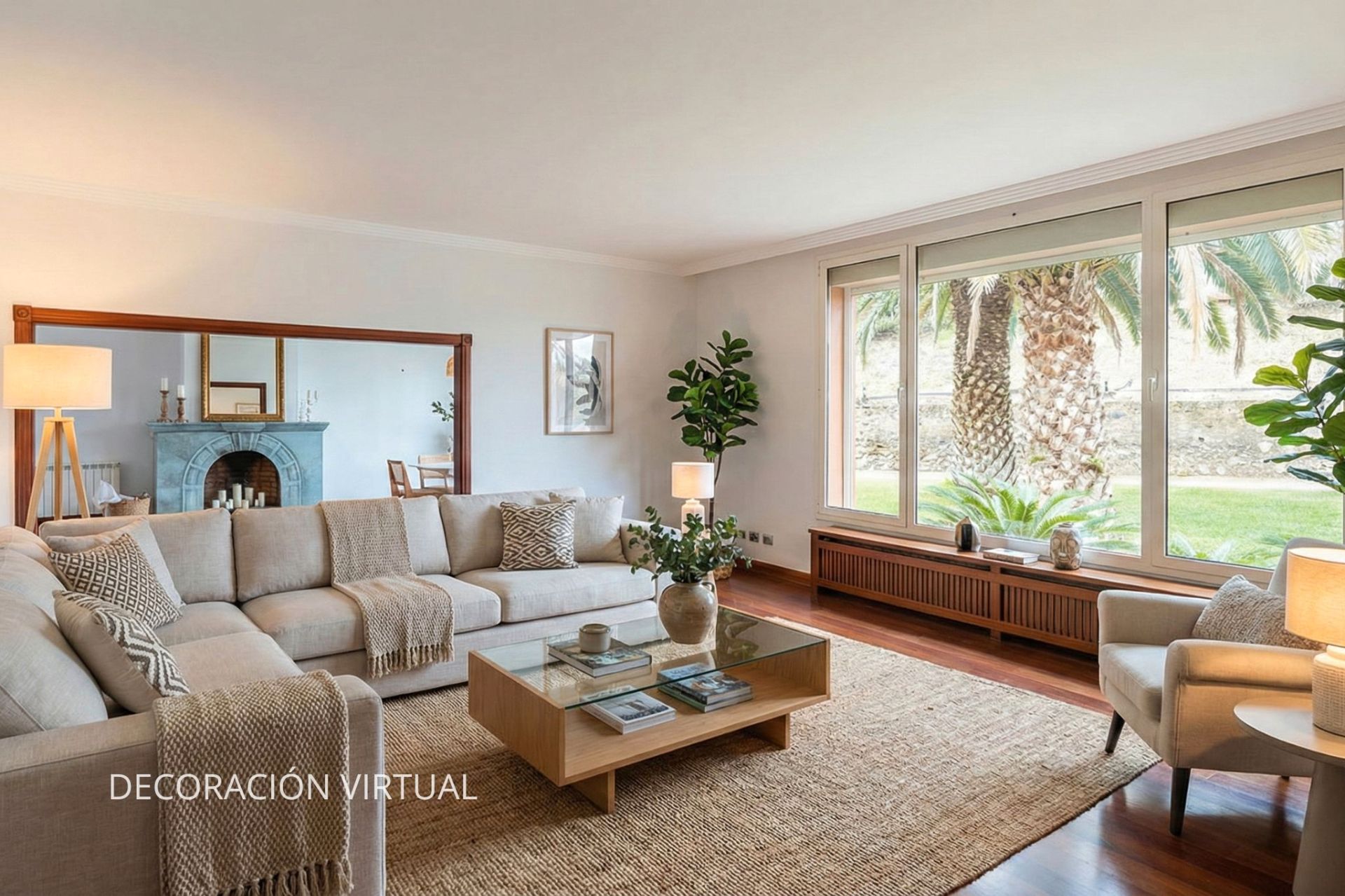 Living room of House or chalet for sale in Santa Brígida  with Air Conditioner, Parquet flooring and Terrace