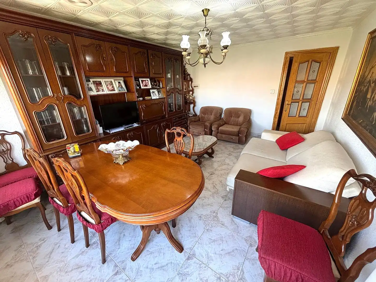 Living room of Flat for sale in Elche / Elx  with Furnished, Oven and Balcony