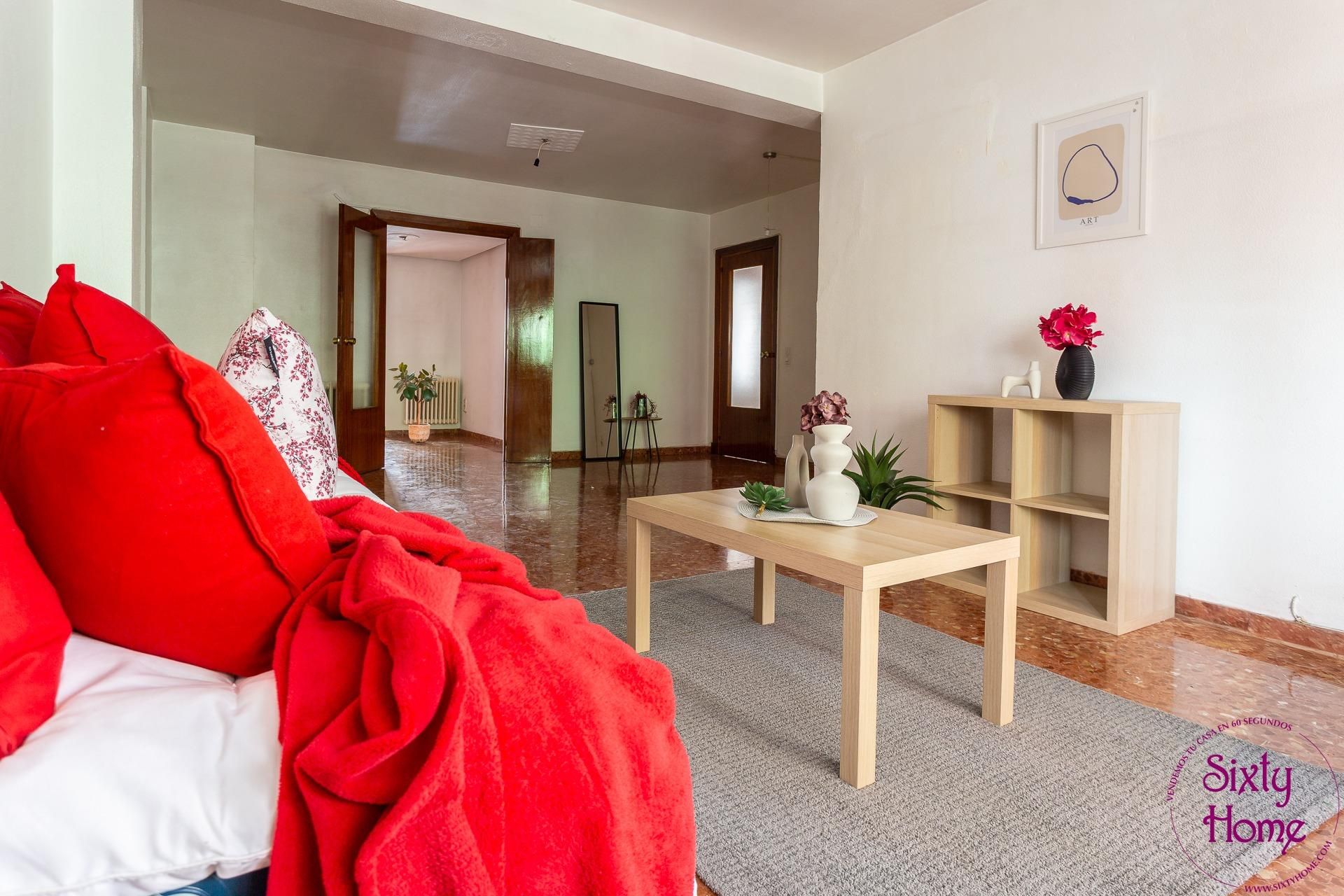 Sala d'estar de Pis en venda en  Zaragoza Capital amb Aire condicionat i Terrassa