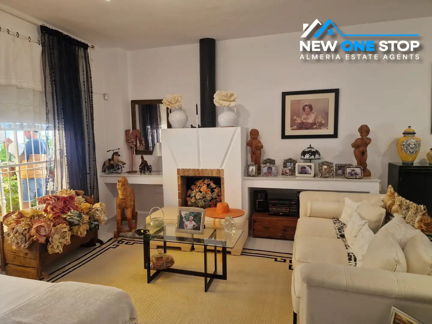 Sala d'estar de Casa adosada en venda en Mojácar amb Aire condicionat, Calefacció i Terrassa