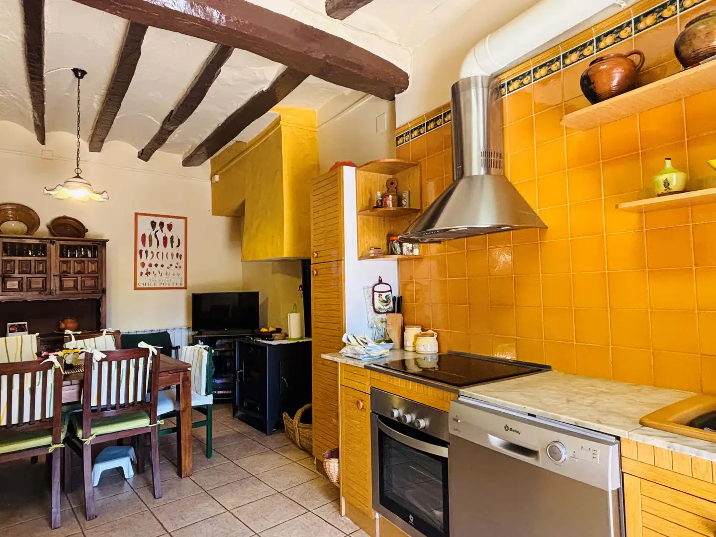 Küche von Einfamilien-Reihenhaus zum Verkauf in Cervià de Les Garrigues mit Heizung und Terrasse