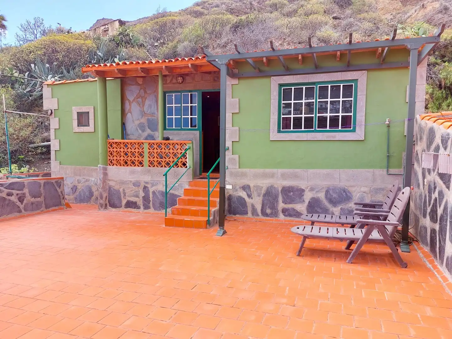 Vista exterior de Finca rústica en venta en Hermigua con Jardín privado, Terraza y Amueblado