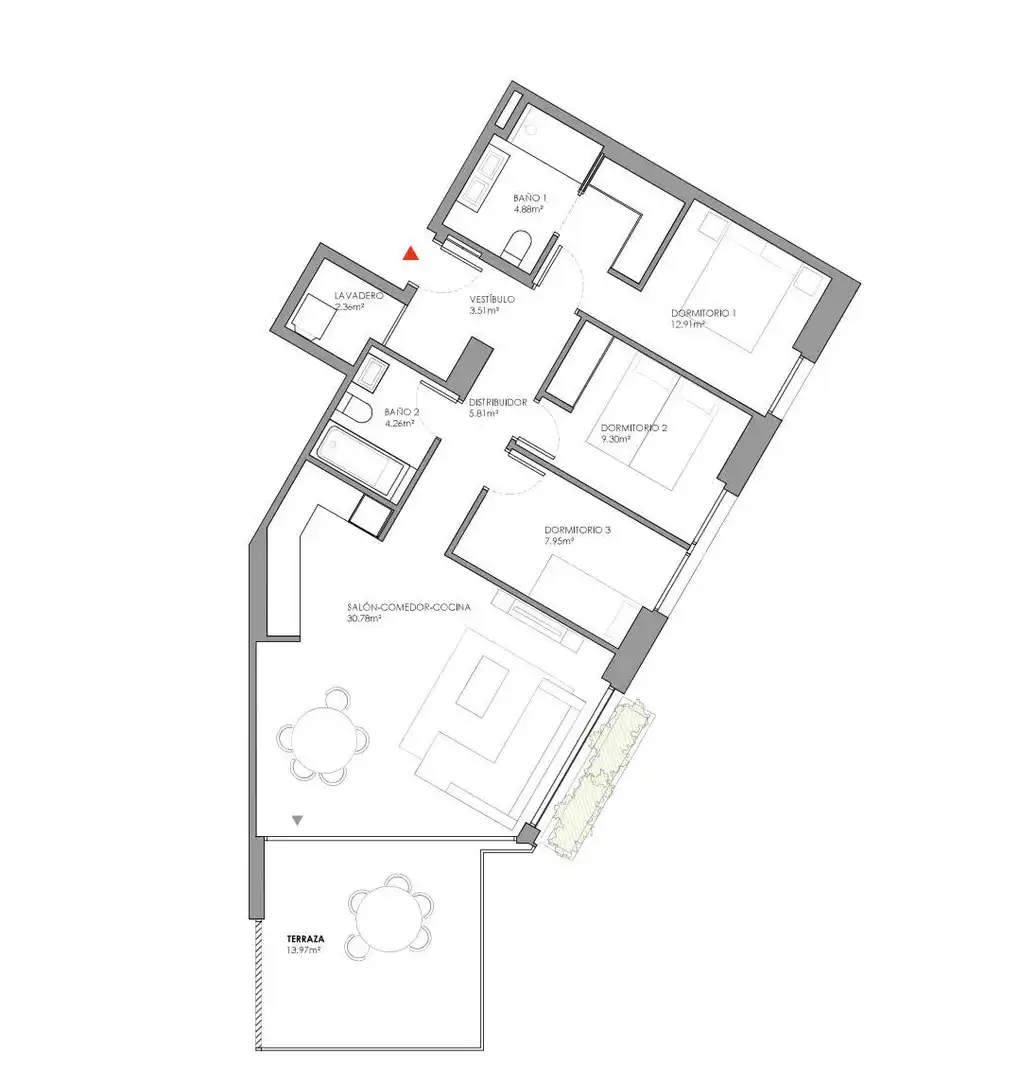 Apartament amb terrassa en venda a Les Salines - Pla de Sant Pere, imagen 13