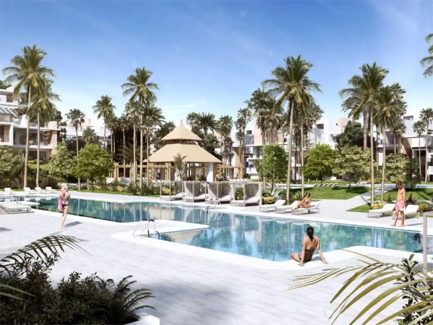 Piscina de Apartament en venda en Estepona amb Aire condicionat i Balcó