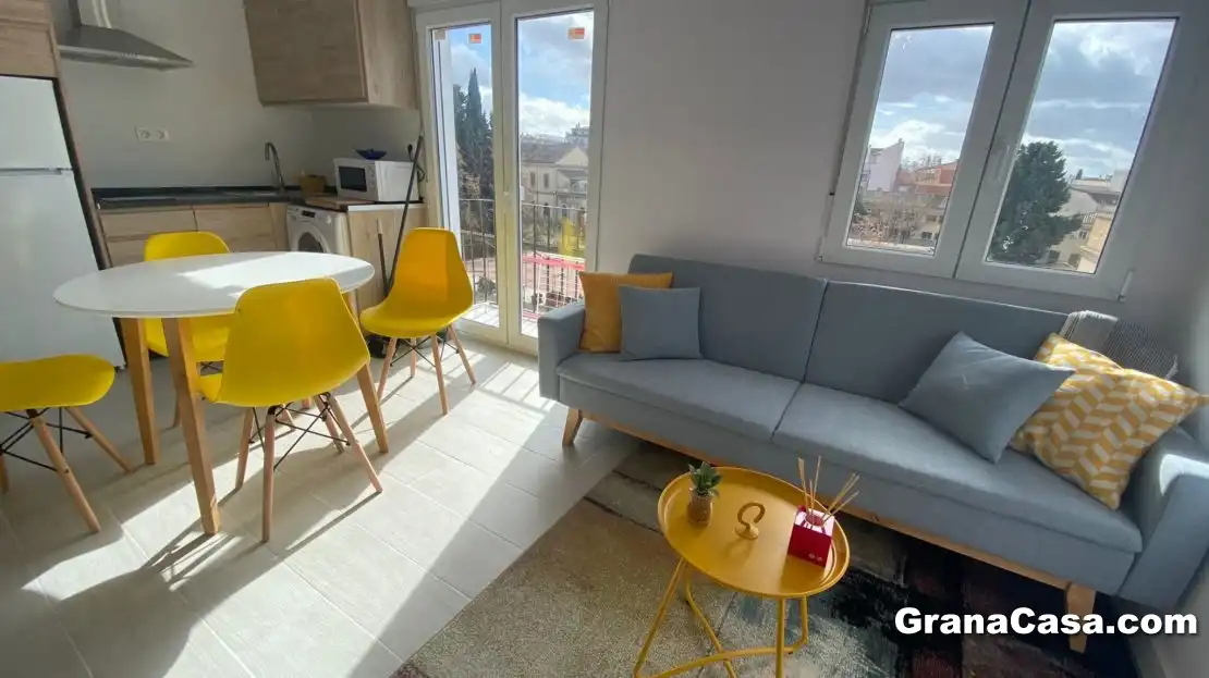 Sala d'estar de Pis de lloguer en Granada amb Aire condicionat, Calefacció i Terrassa