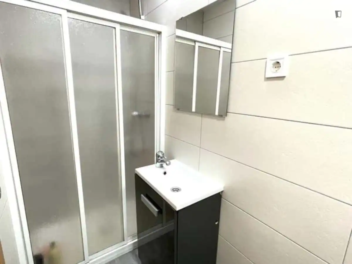 Bany de Apartament per a compartir en Madrid amb Moblat, Forn i Rentadora