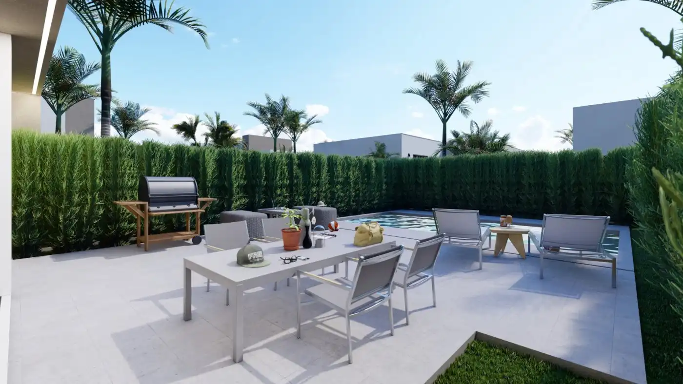 Terrassa de Casa o xalet en venda en Cartagena amb Aire condicionat, Jardí privat i Terrassa