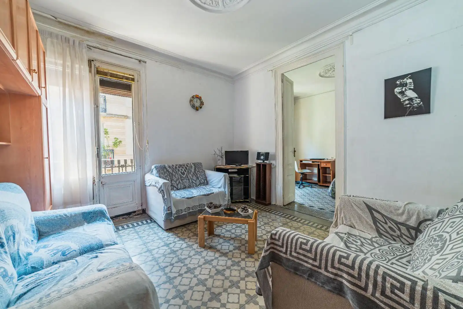 Sala d'estar de Pis en venda en Barcelona amb Terrassa