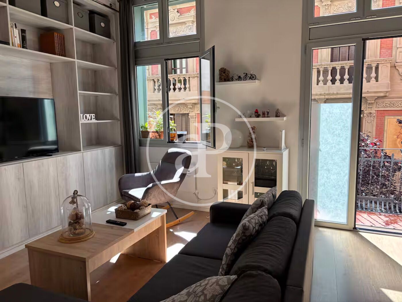 Living room of Flat for sale in  Barcelona Capital  with Air Conditioner, Heating and Balcony
