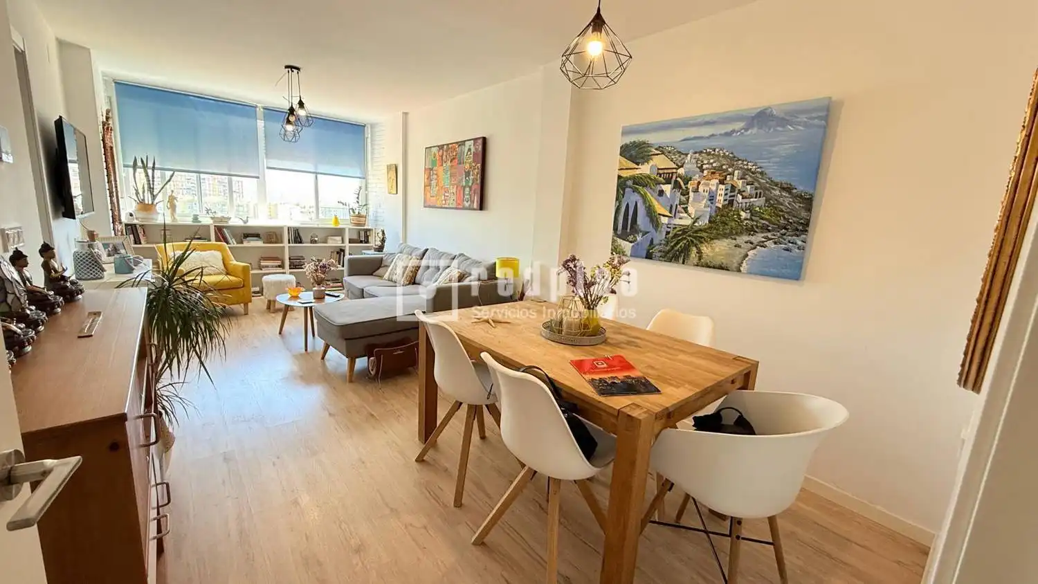 Wohnzimmer von Wohnung zur Miete in Málaga mit Parkett, Terrasse und Möbliert