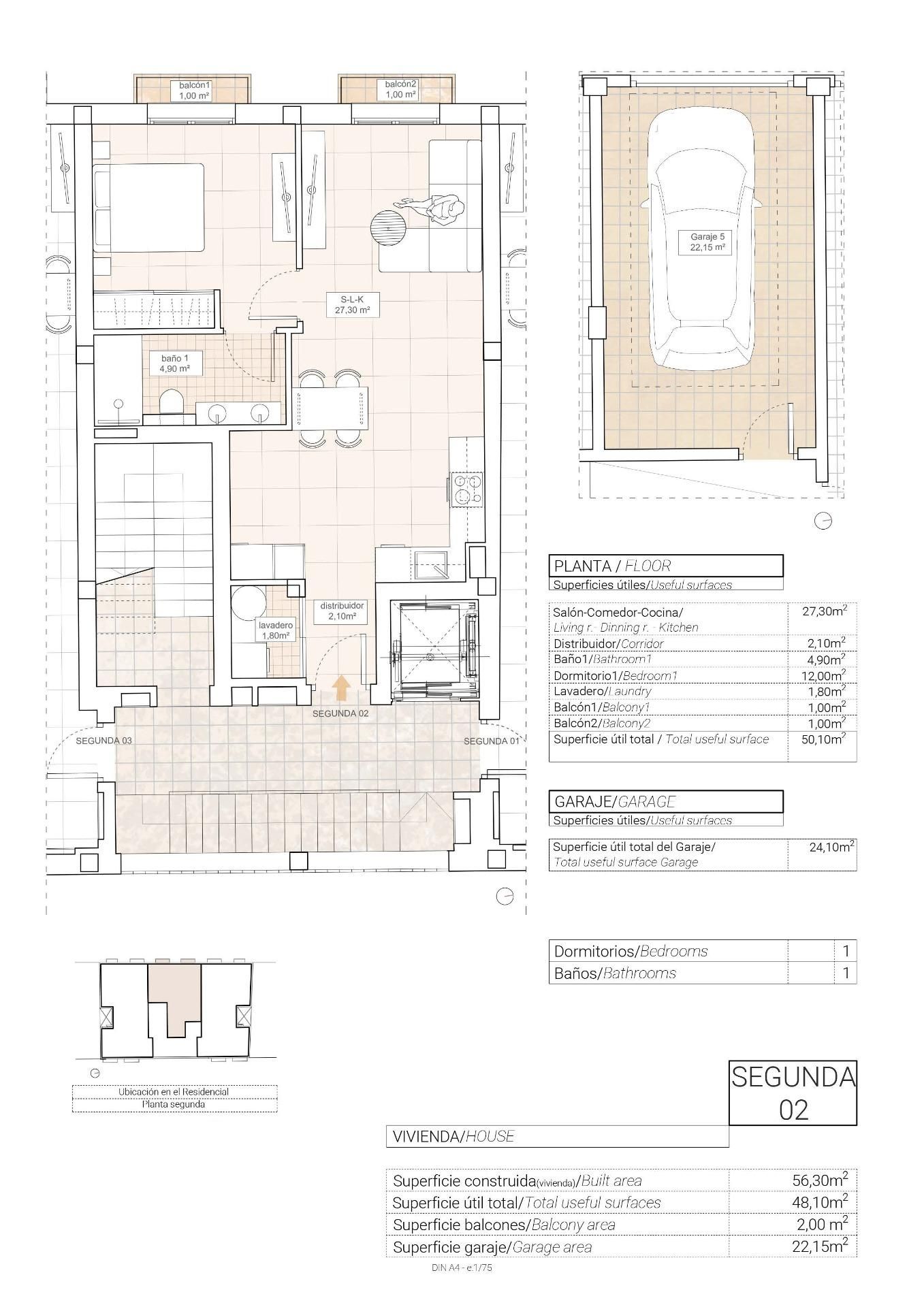 Flat for sale in Hondón de las Nieves / El Fondó de les Neus