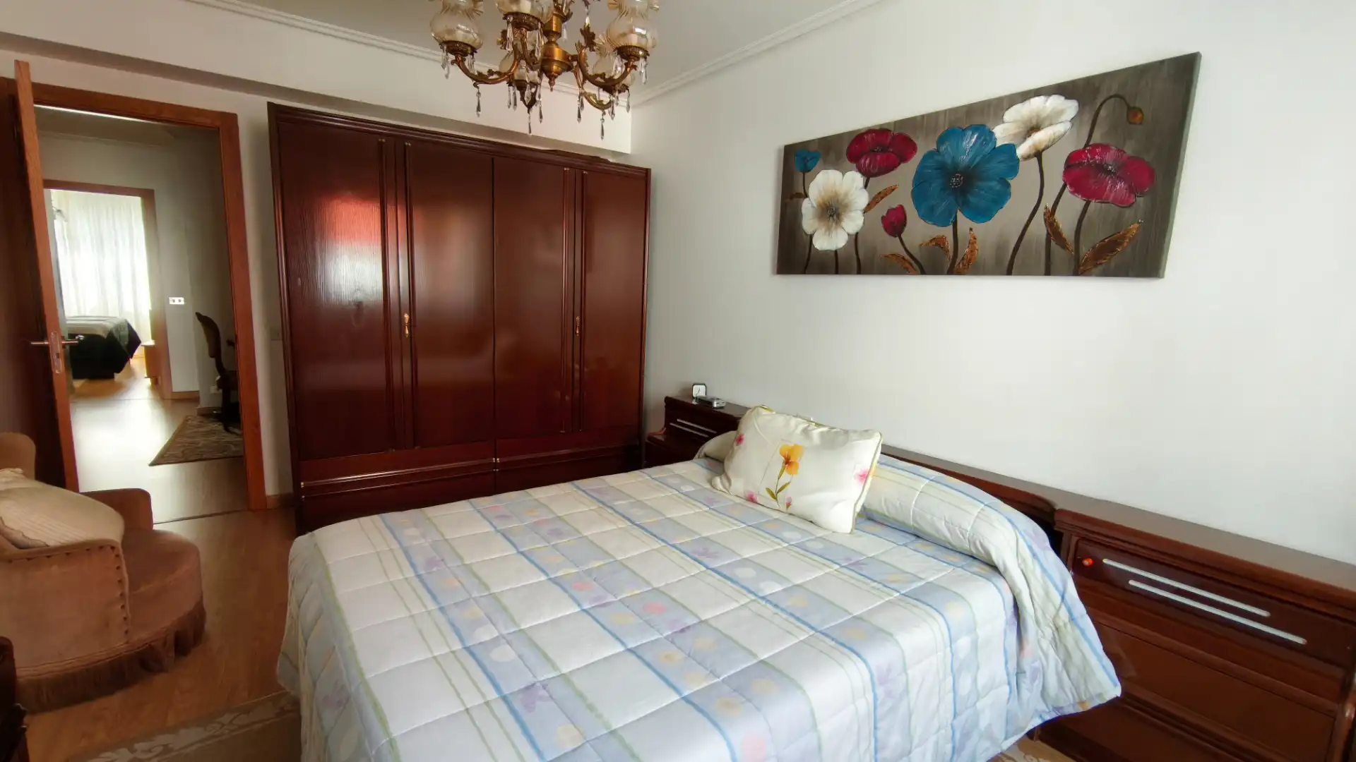 Bedroom of Flat for sale in Narón  with Heating, Terrace and Storage room