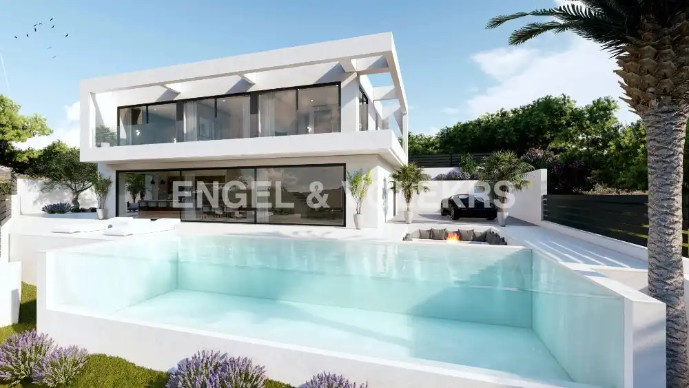 Exterior view of Houses for sale in El Campello  with Air Conditioner, Private garden and Storage room
