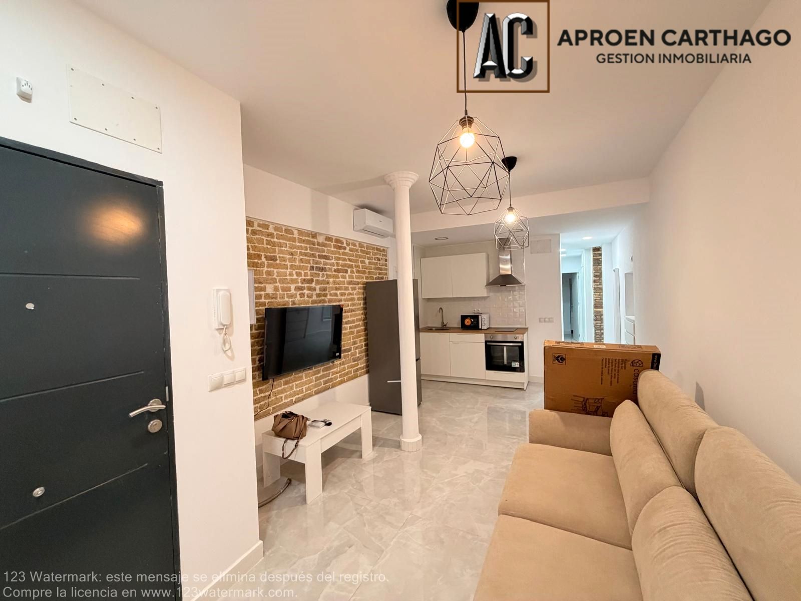 Sala d'estar de Pis de lloguer en Cartagena amb Aire condicionat, Calefacció i Moblat
