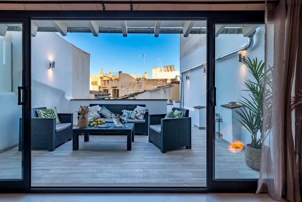 Terraza de Casa adosada en venta en  Palma de Mallorca con Aire acondicionado, Parquet y Terraza
