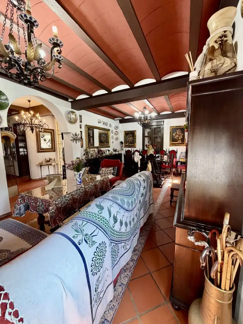 Sala d'estar de Casa o xalet en venda en Sanlúcar la Mayor amb Calefacció i Terrassa