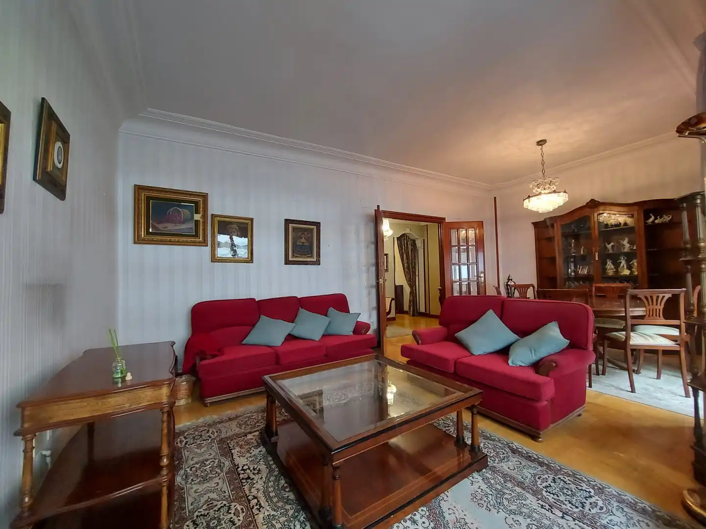 Living room of Flat for sale in  Logroño  with Heating, Parquet flooring and Balcony