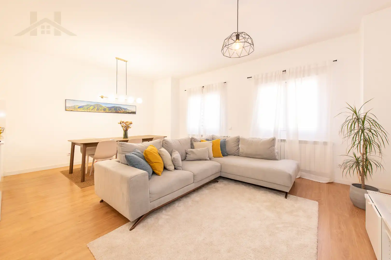 Wohnzimmer von Wohnung zum Verkauf in Tres Cantos mit Klimaanlage, Heizung und Möbliert