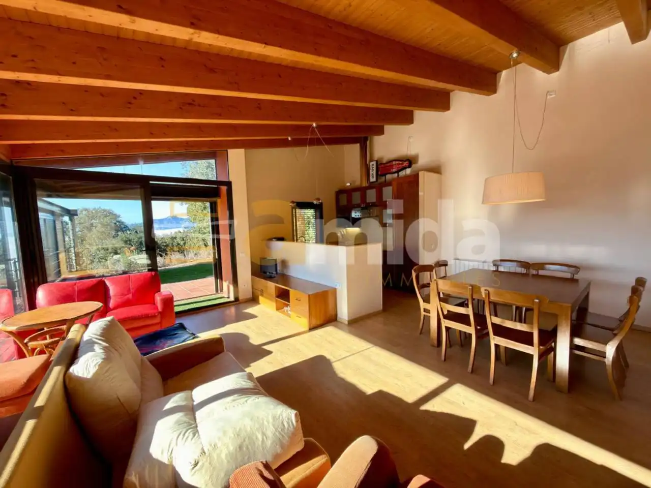 Living room of Houses for sale in Terrassa  with Heating, Private garden and Parquet flooring