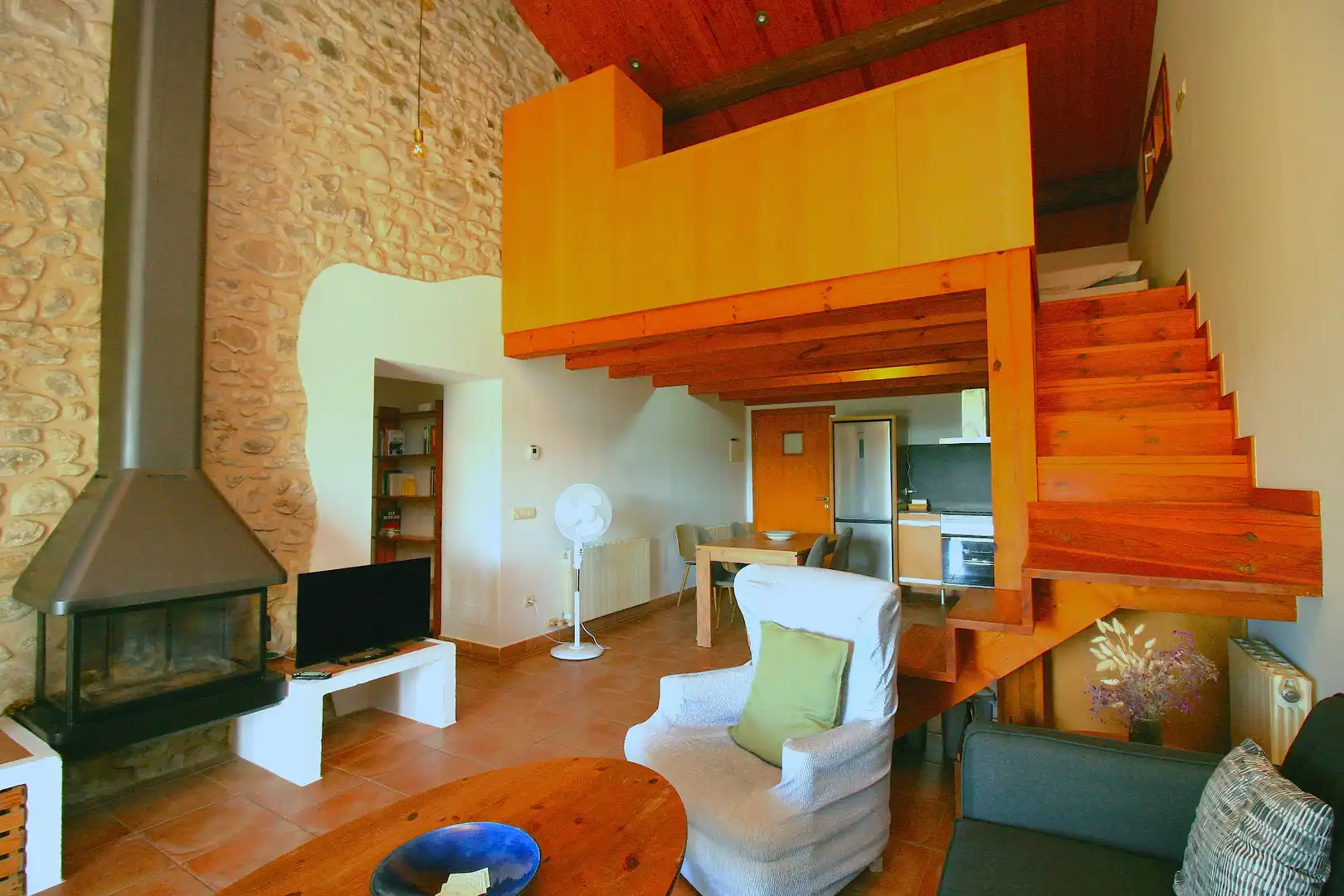 Wohnzimmer von Country house zur Miete in Bordils, Girona