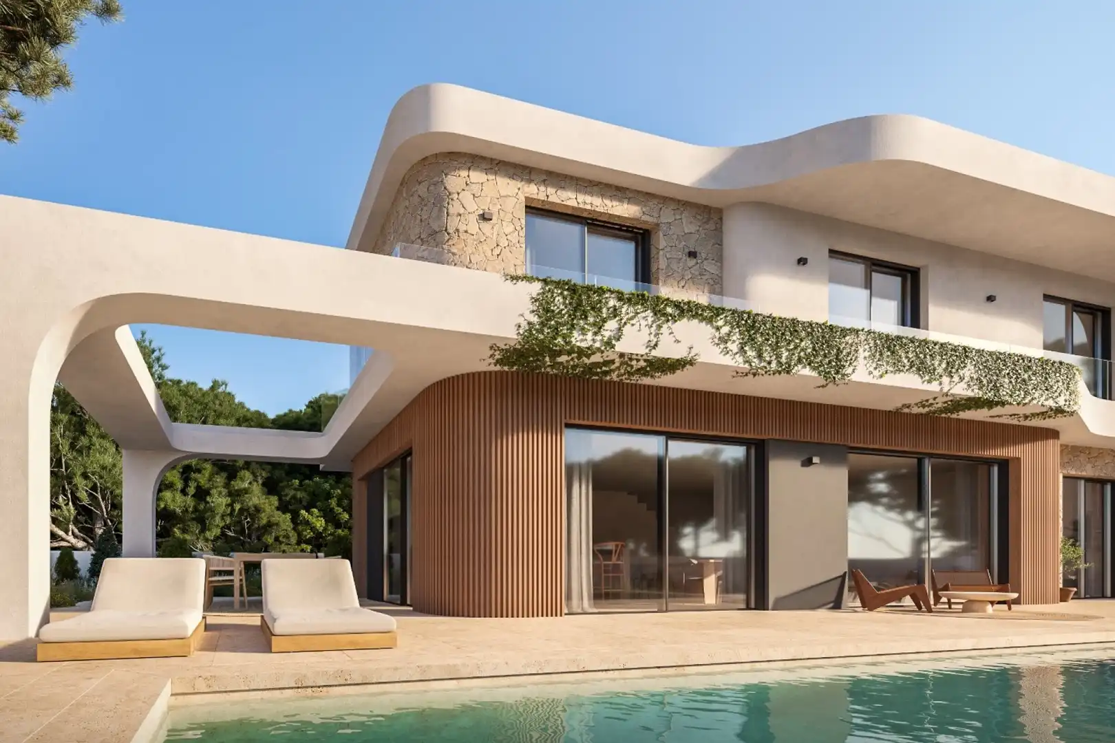 Vista exterior de Casa o xalet en venda en Jávea / Xàbia amb Aire condicionat, Jardí privat i Terrassa