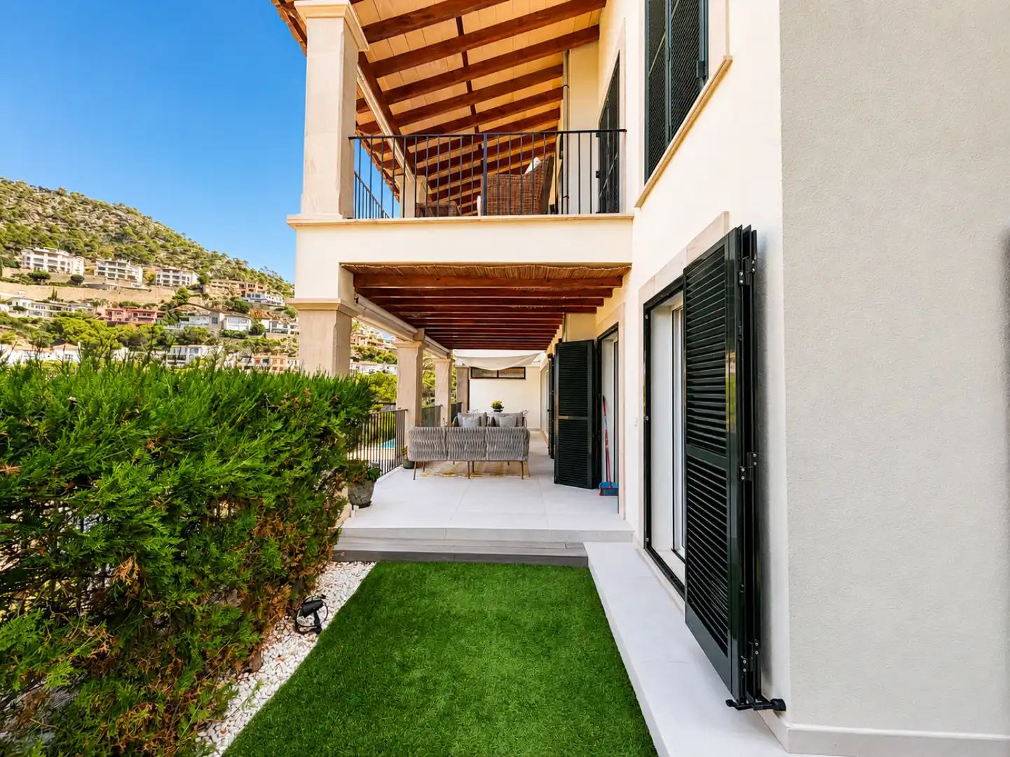 Terrasse von Wohnung zur Miete in Andratx mit Privatgarten, Terrasse und Schwimmbad