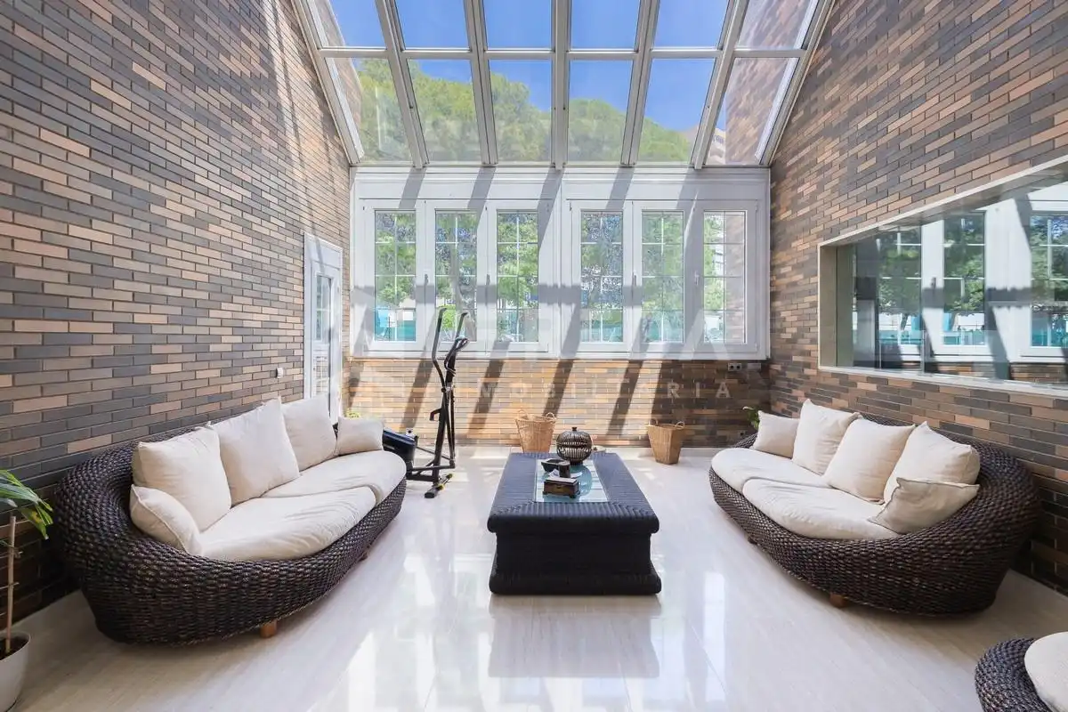 Terraza de Casa o chalet en venta en Roquetas de Mar con Aire acondicionado, Jardín privado y Piscina