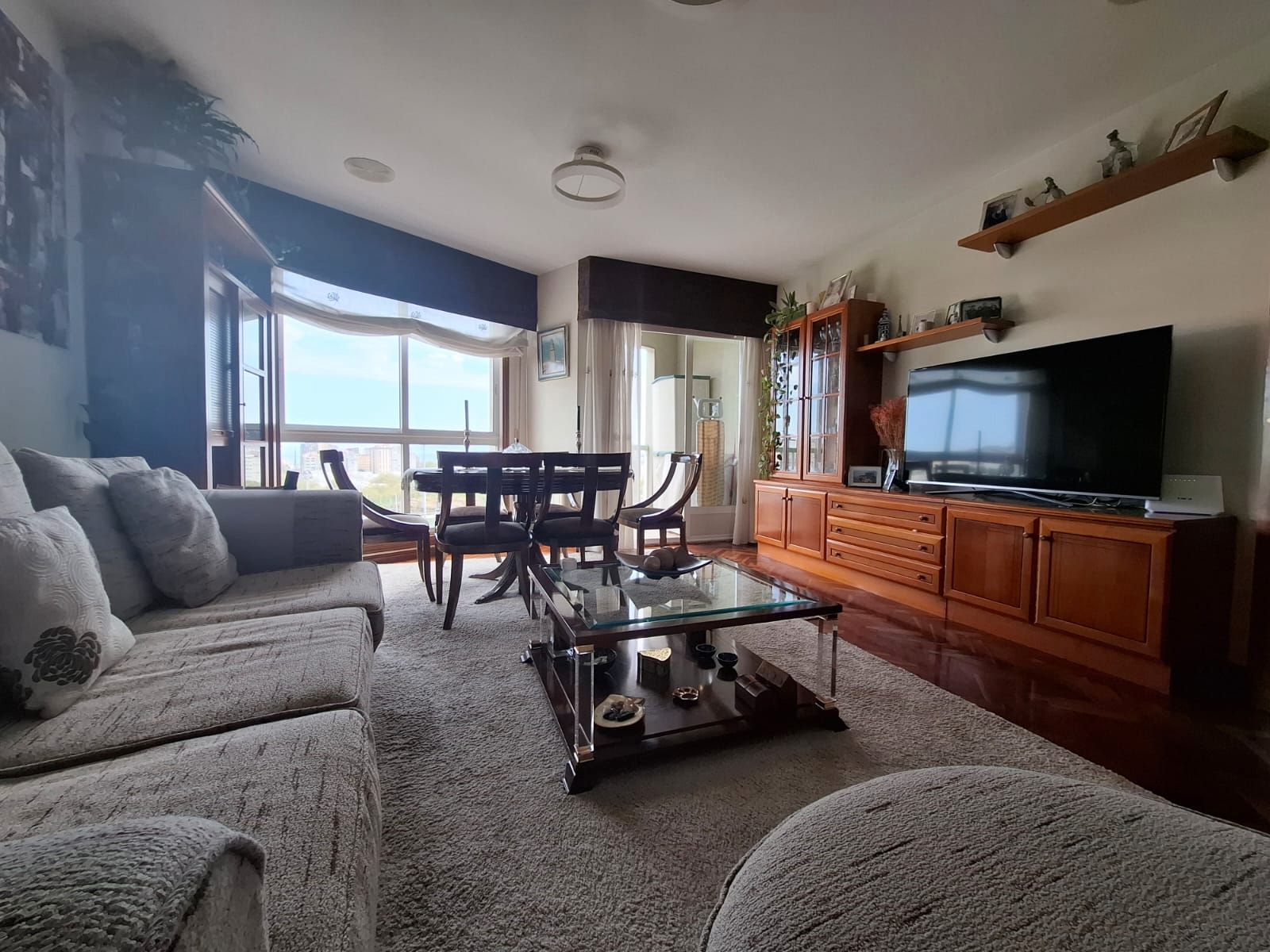 Living room of Flat for sale in A Coruña Capital   with Storage room and Balcony